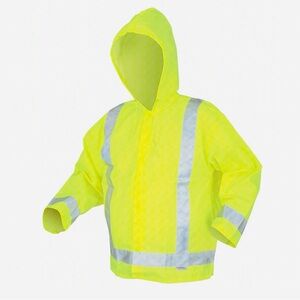 NWT MCR SAFETY high visibility rain coat CLASS 3 500RJHXL
